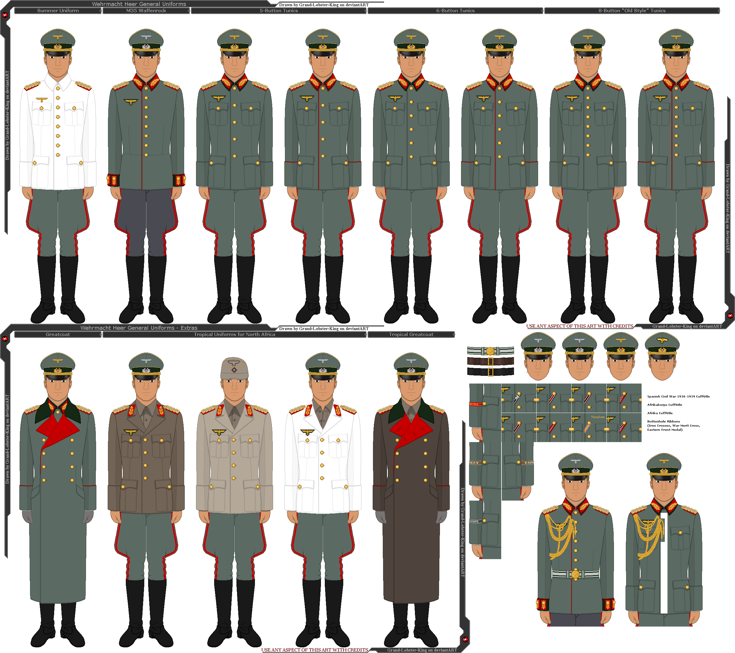 Wehrmacht Heer General Uniforms by Grand-Lobster-King on DeviantArt