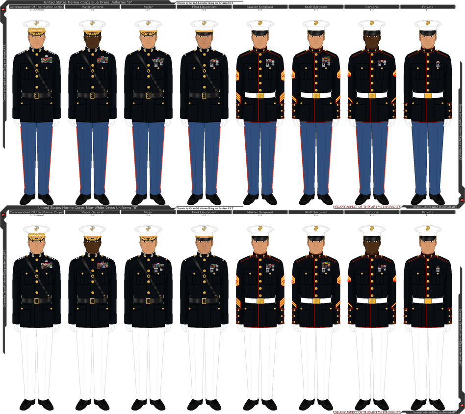 United States Marine Corps Dress Uniforms ''B'' by GrandLobsterKing