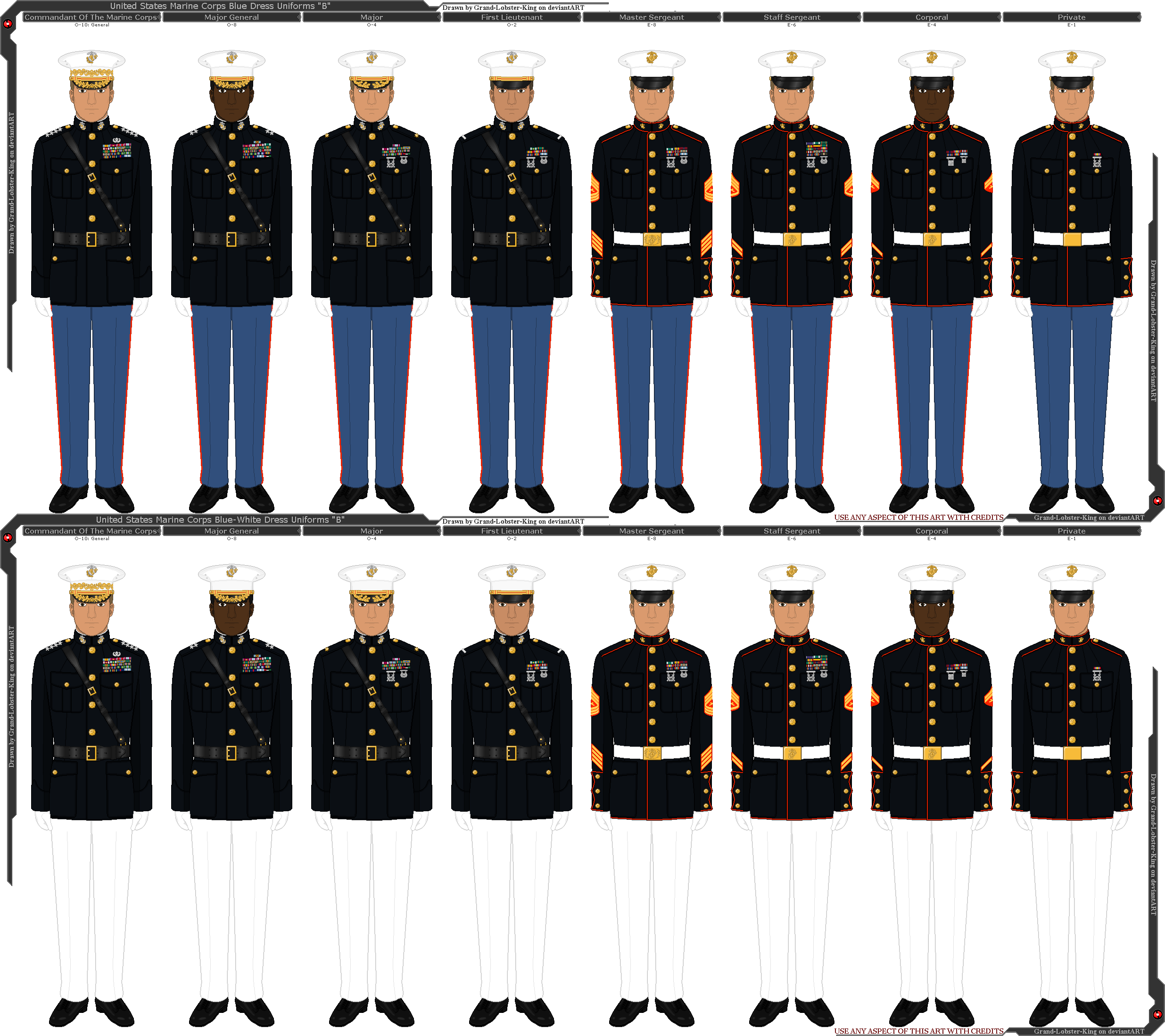 United States - Marine Corps Dress Uniforms ''B'' by Grand-Lobster-King on DeviantArt United States - Marine Corps Dress Uniforms ''B'' by Grand-Lobster-King on DeviantArt