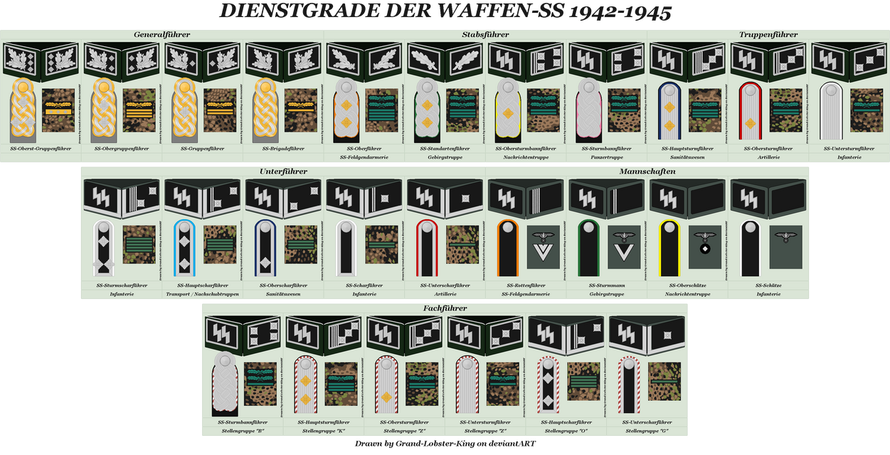 Ranks of the Waffen-SS 1942-1945 by Grand-Lobster-King on DeviantArt