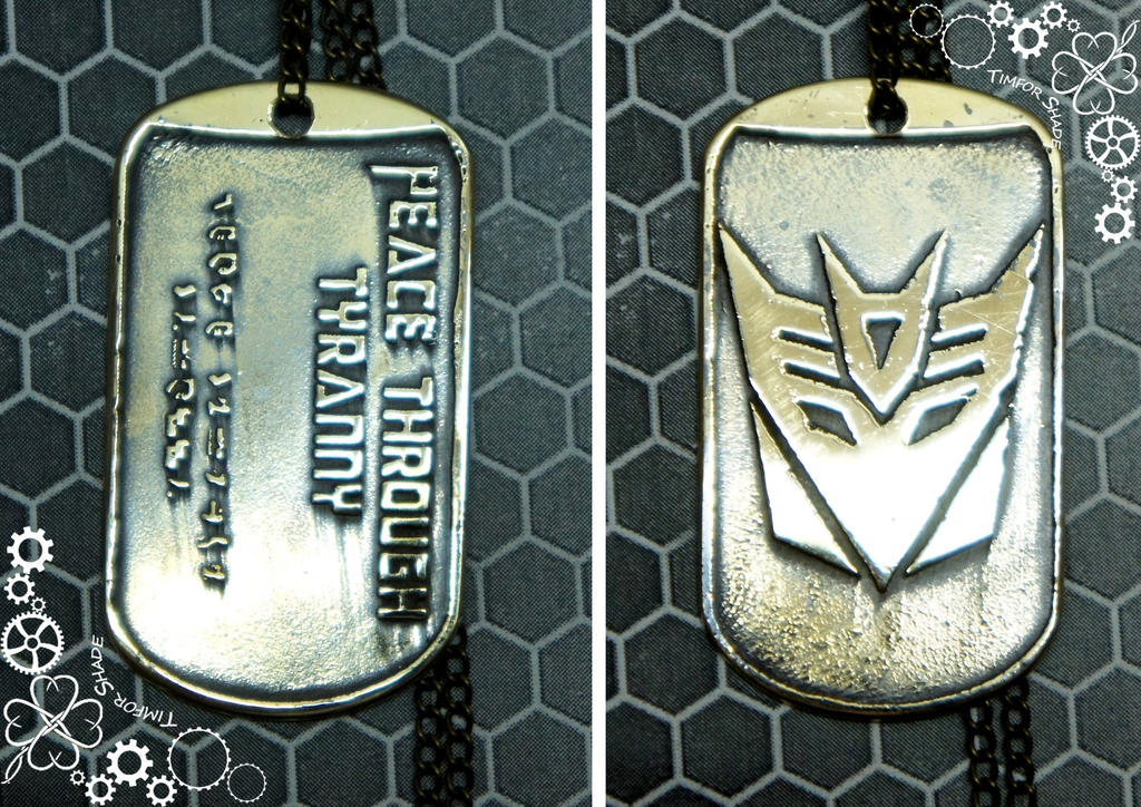 Megatron decepticon dog tag