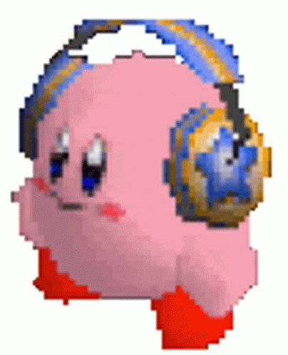 Kirby with headphones by Kirbyfanstar3773 on DeviantArt