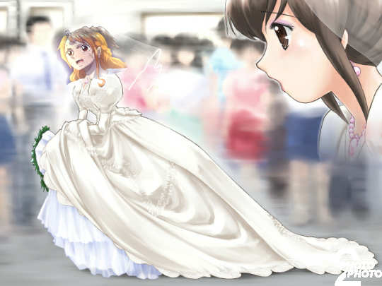 Nami as Yuri Tanima in her Wedding Dress by EmperorRoku on DeviantArt