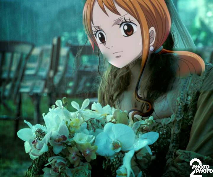 Nami as Yurie in her wedding dress by EmperorRoku on DeviantArt