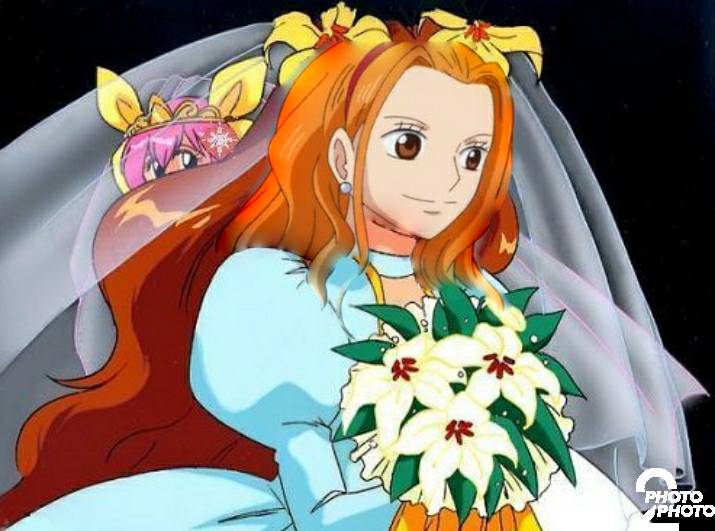 Nami as Yurie in her wedding dress by EmperorRoku on DeviantArt