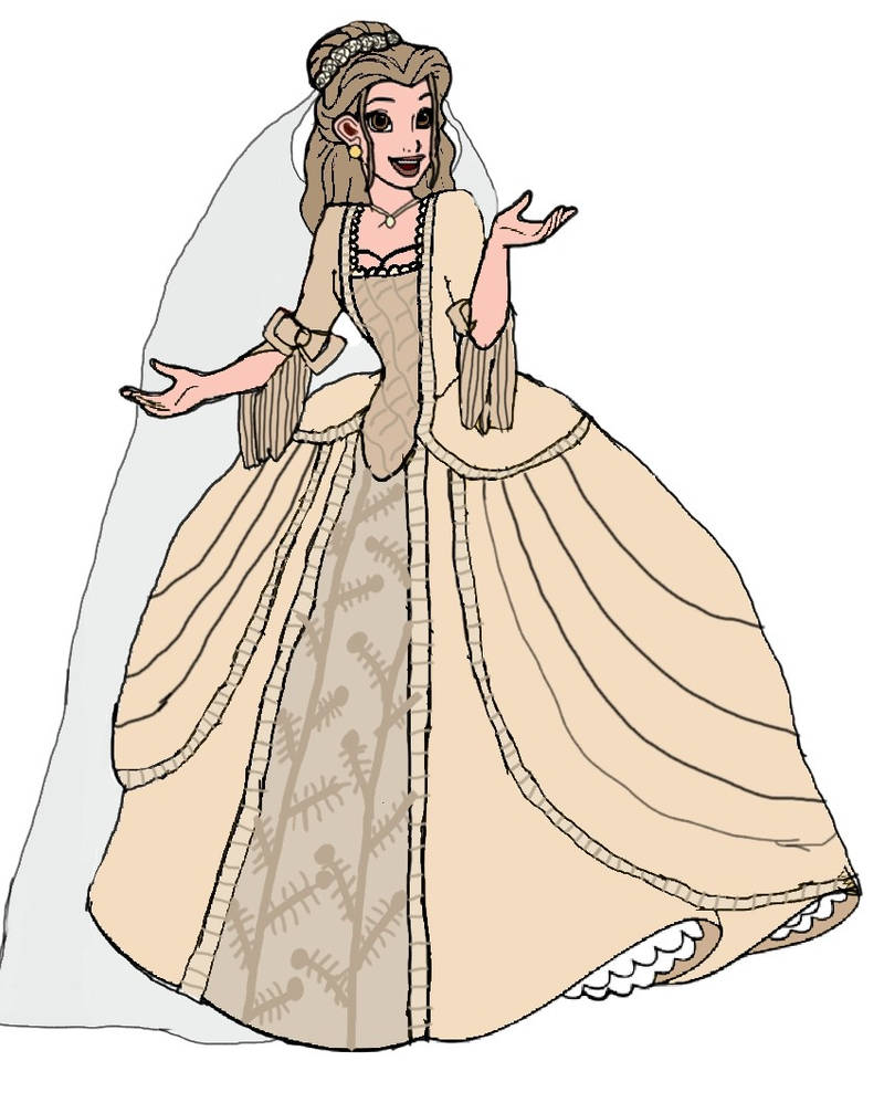 Elizabeth Swann Wedding Dress with veil (2D Style) by EmperorRoku on