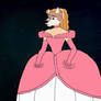 Aleu as Cinderella in her pink ballgown