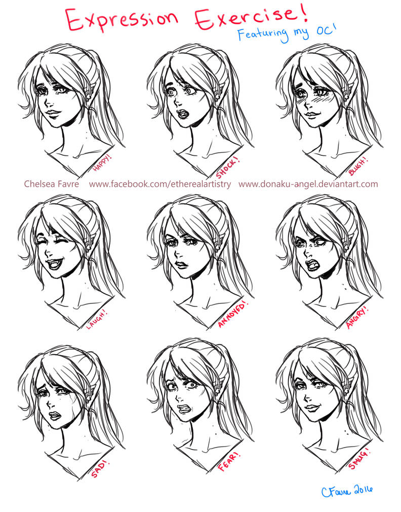 Expression Exercise by ChelseaFavre on DeviantArt