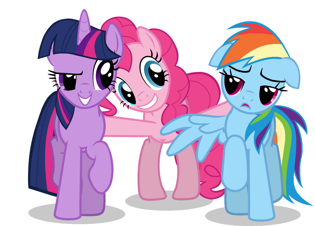 Twilight Sparkle Pinkie Pie And Rainbow Dash By Bdgs On Deviantart