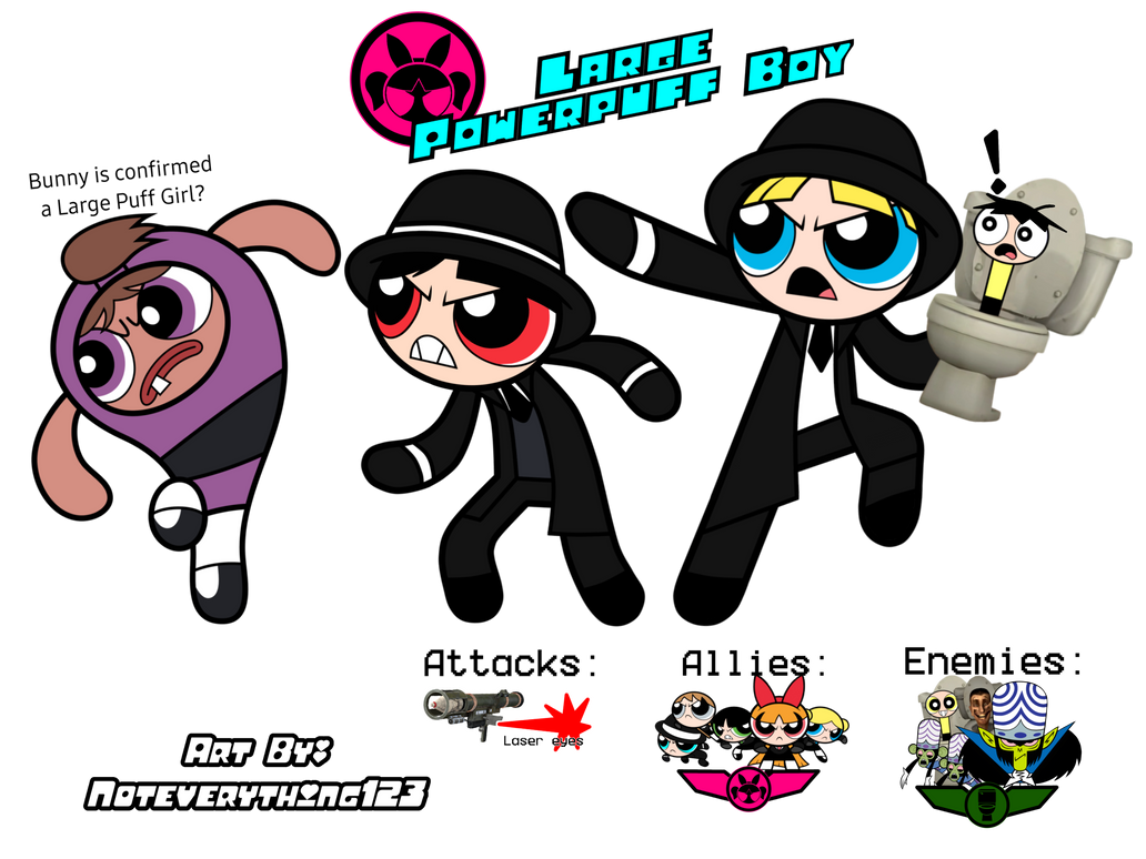 Large Powerpuff Boy (w Bunny, a LargePuffGirl?) by Noteverything123 on ...
