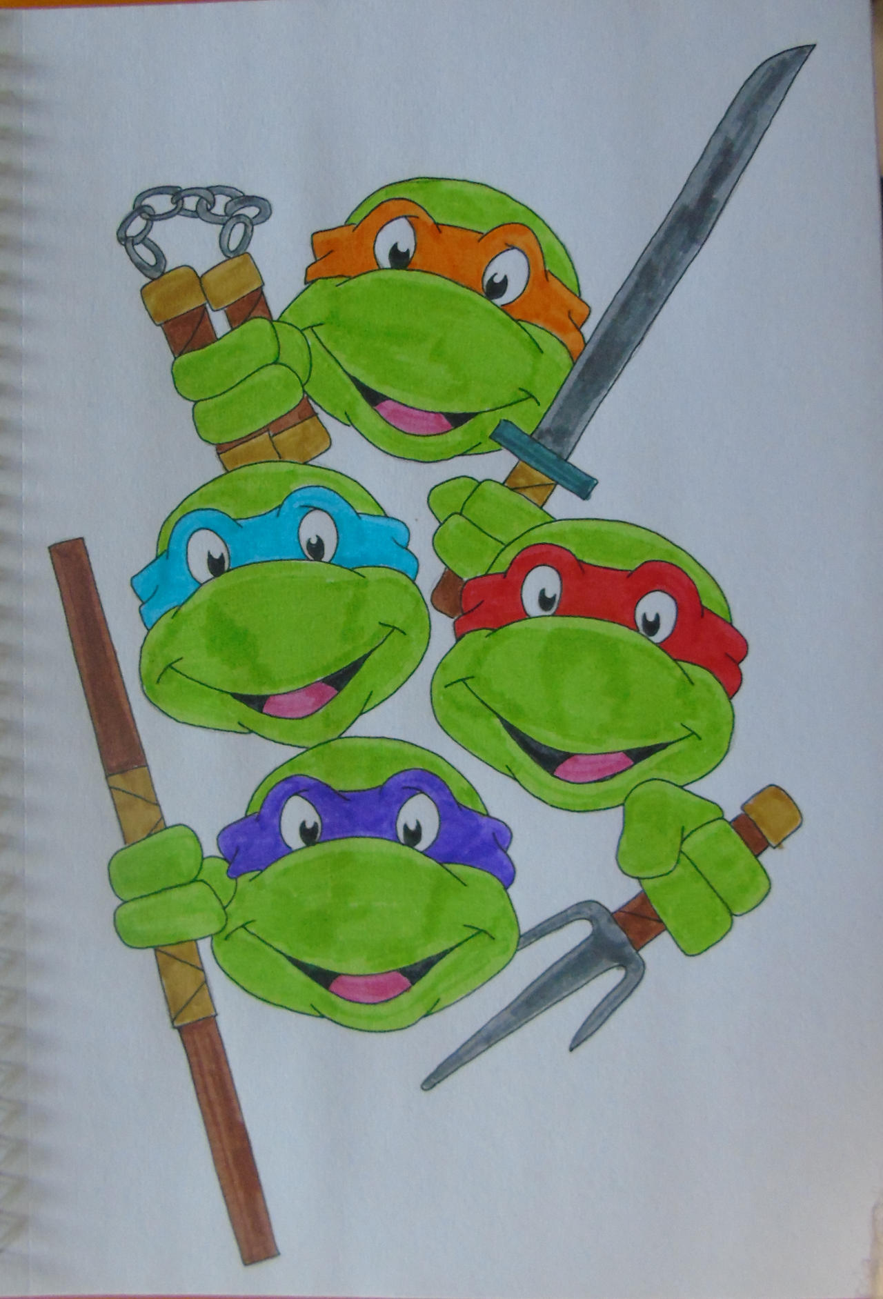 TMNT Faces By TheRealAverageDrawer On DeviantArt