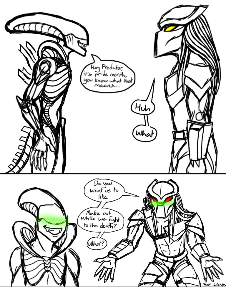 Humans Avp Happy AvP Pride by thejumpingspider on DeviantArt