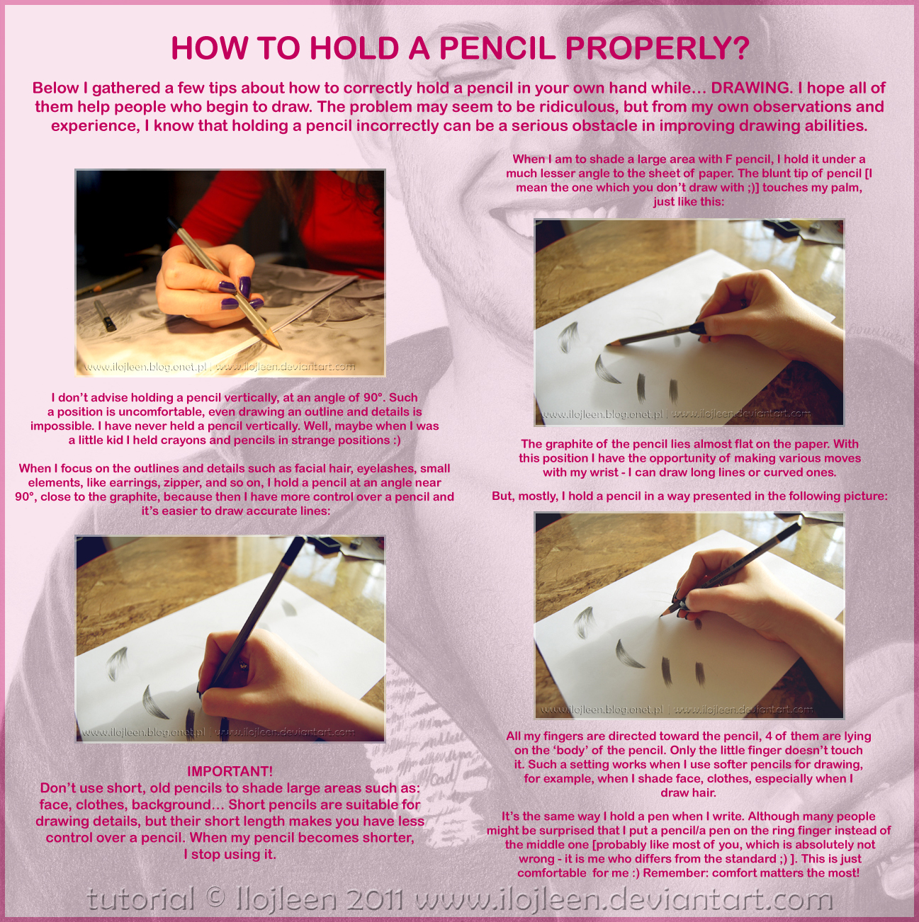 Tutorial:how to hold a pencil?