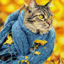 Kitty in a scarf