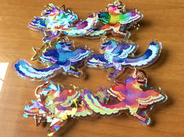 25% OFF SALE --- HOLOGRAPHIC RAPTOR KEYCHAINS!!!!!