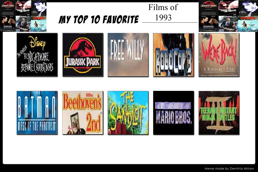 JCFanfic's Top 10 1993 Films by JCFanfics on DeviantArt