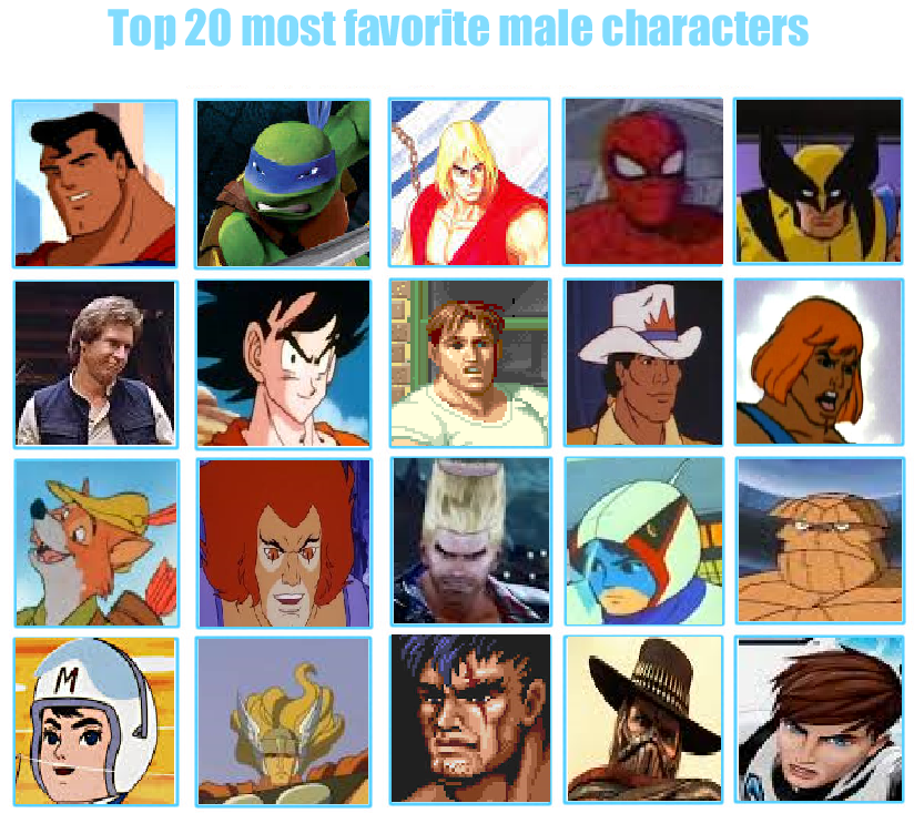 JCFanfic's Top 20 Male Characters