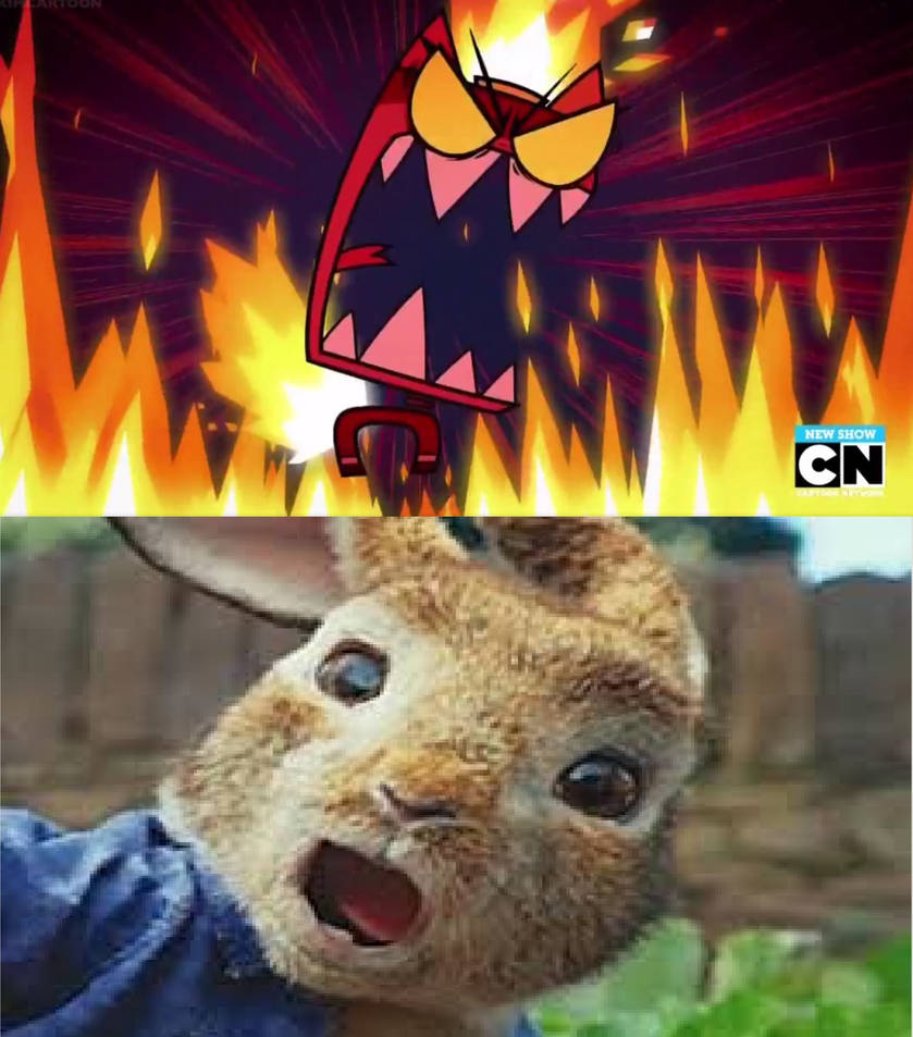 Peter Rabbit Scared Of Angry Unikitty by JCFanfics on DeviantArt