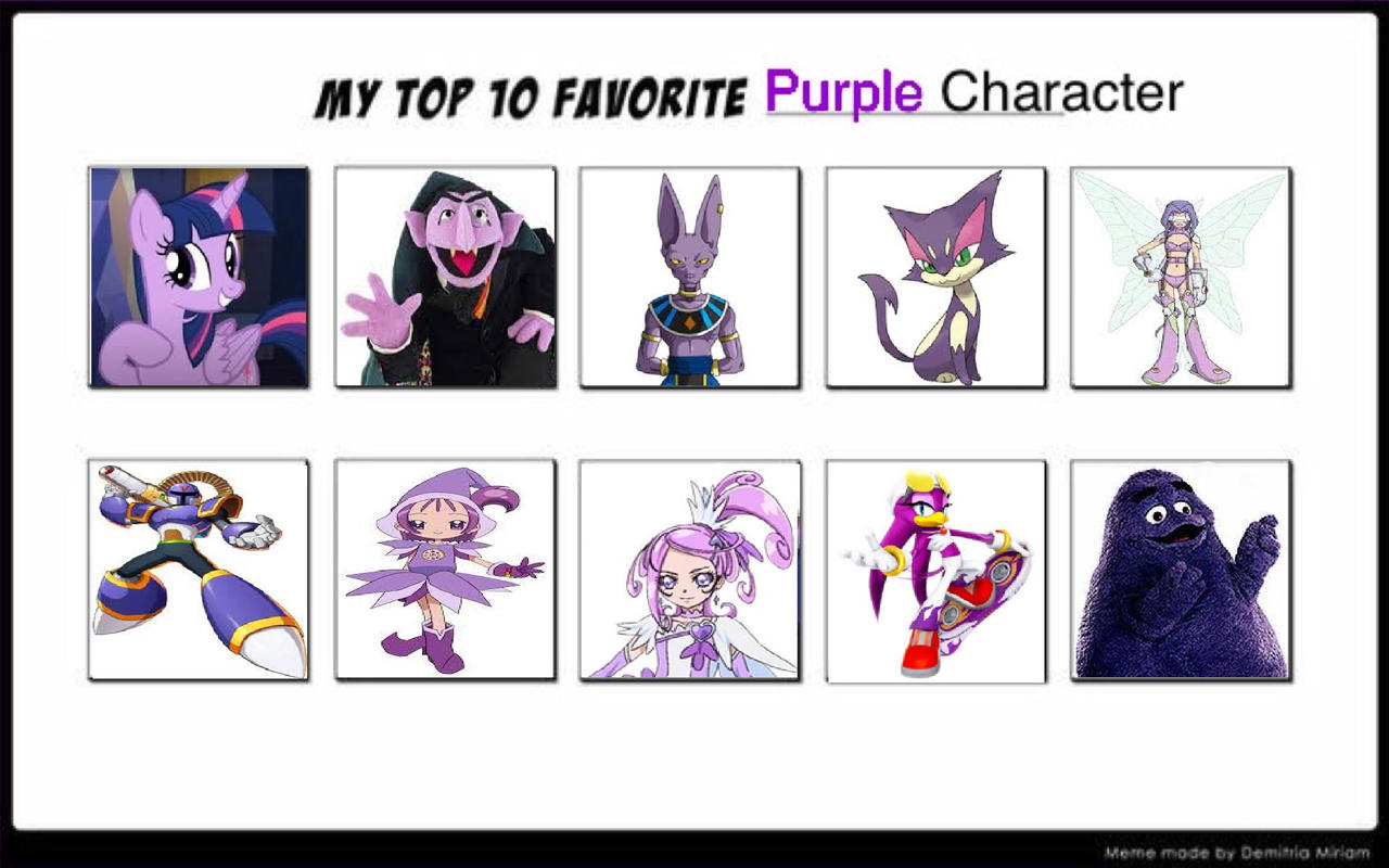 Purple Character Examples JCFanfics' Next Top 10 Purple Characters by JCFanfics on DeviantArt
