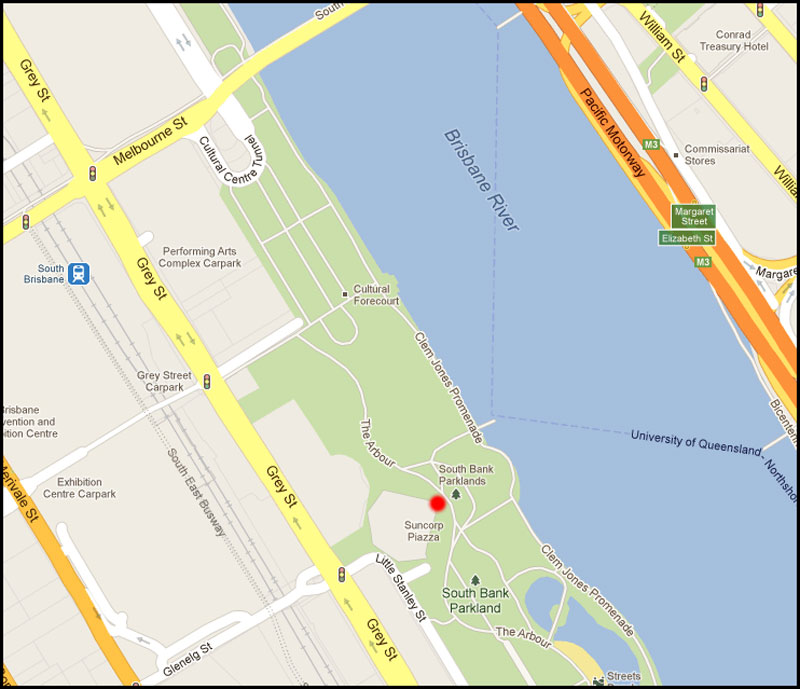 2012 Brisburnians Christmas Party Map