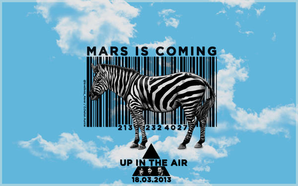 BARCODE ZEBRA MARS IS COMING EDIT WALLPAPER SKY