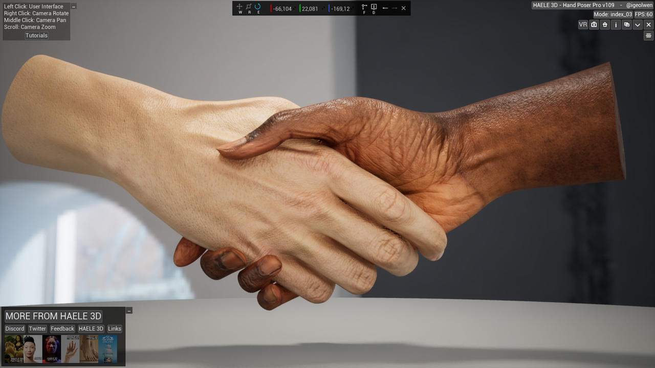 Handshake HAELE 3D Hand Poses Pro