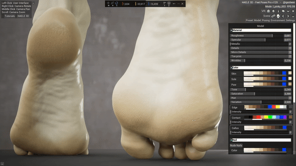 Feet Contact Color - HAELE 3D - Feet Poses Pro