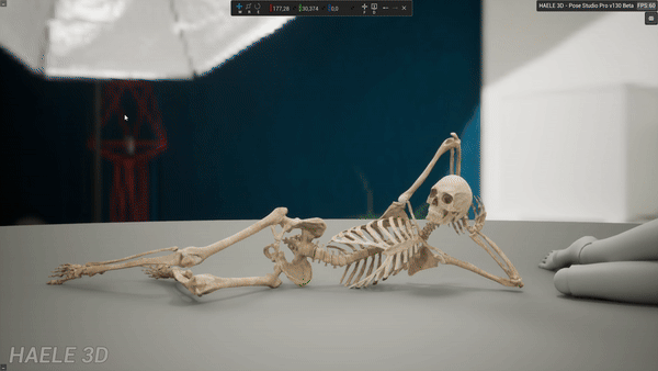 Laying Anatomy Pose Drawing Reference - HAELE 3D