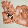 A bunch of feet