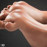 Shiny, rounded feet