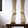 Wet soles on a stool
