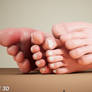 Feet embracing
