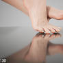Reflection of the feet
