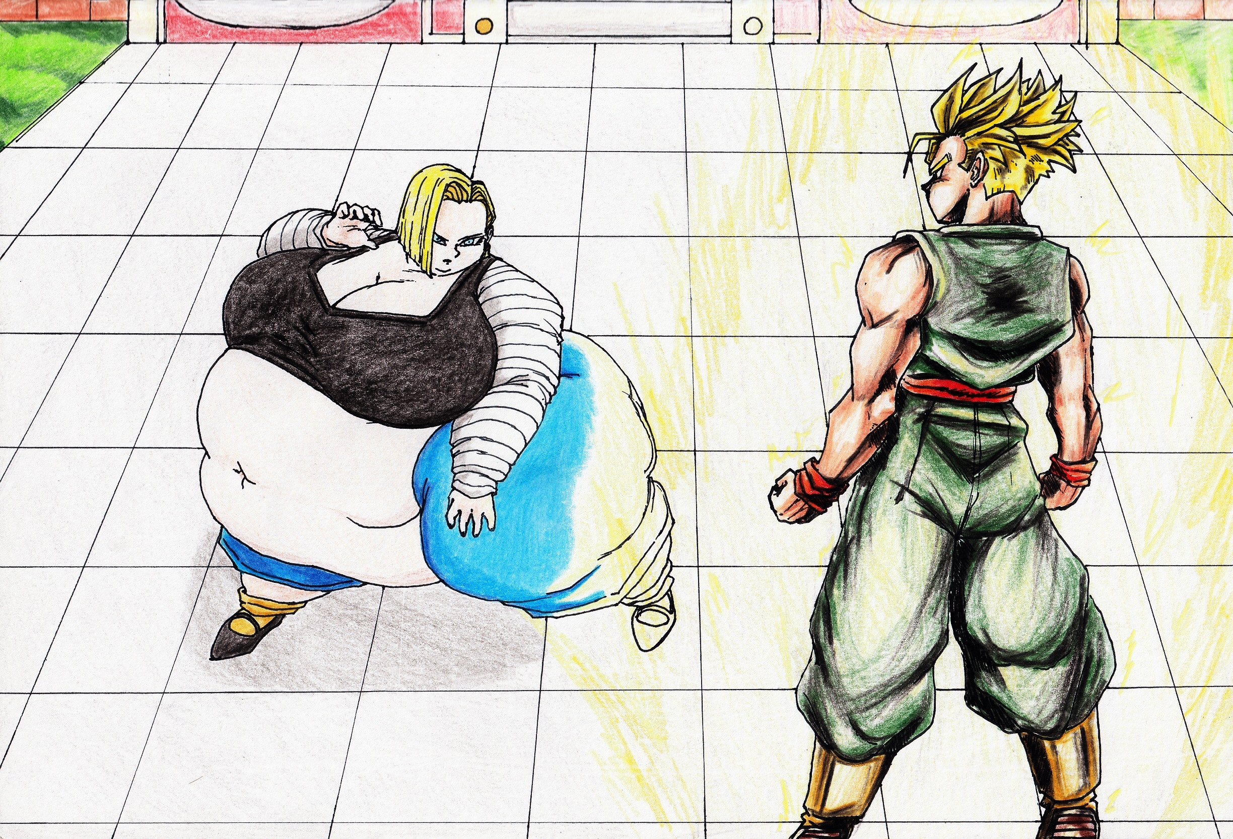 Trunks Vs Android Android 18 vs Trunks! by OverlordMetal on DeviantArt