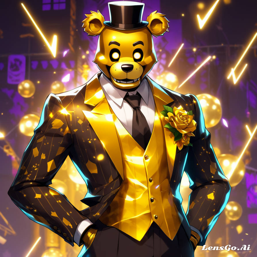 Golden Freddy fortnite skin AI style 2 by atomickingston on DeviantArt