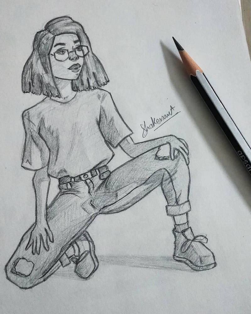 Random Girl Sketch by Shakessart on DeviantArt