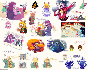 Deltarune doodles (3 pages)