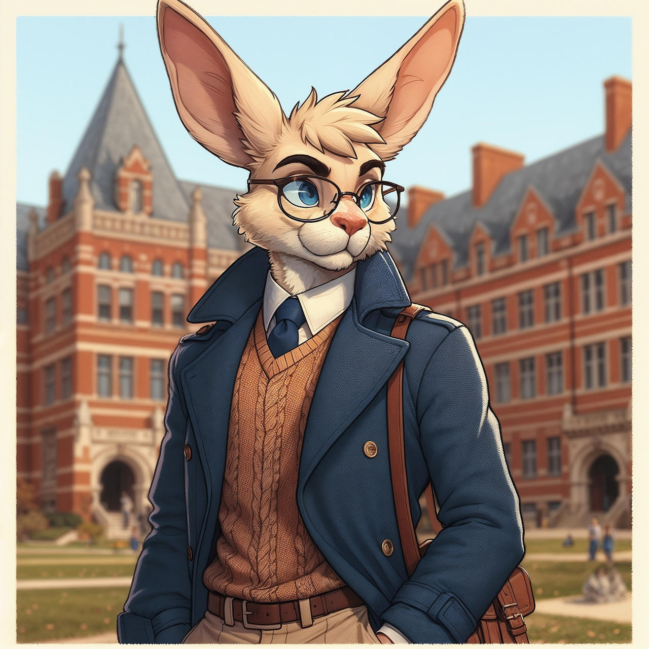 Preppy Rabbit on Campus by brackenthedare on DeviantArt