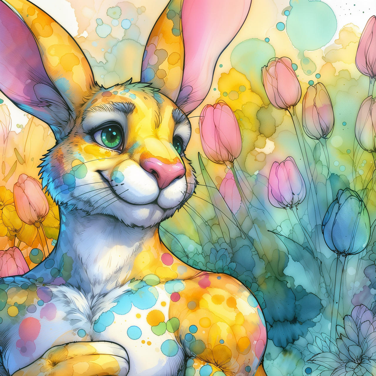 Splotch the Spring Rabbit by brackenthedare on DeviantArt