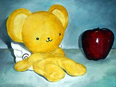 Kero-chan with apple
