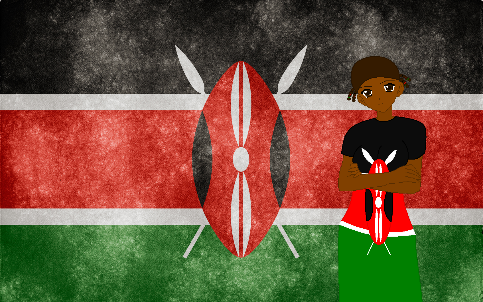 HM CSF Kenya flag background