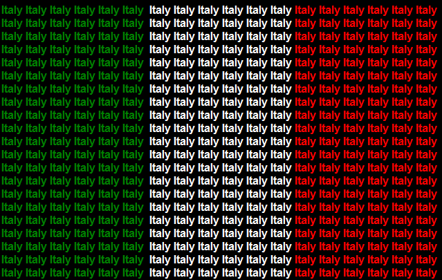 Italy name flag