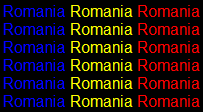 Romania mini name flag