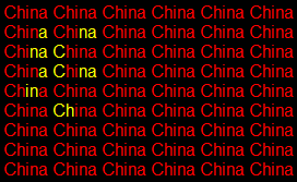 China flag mini name flag