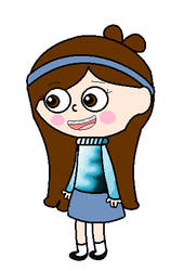 Mabel Pines in a blue sweater by ABtheButterfly