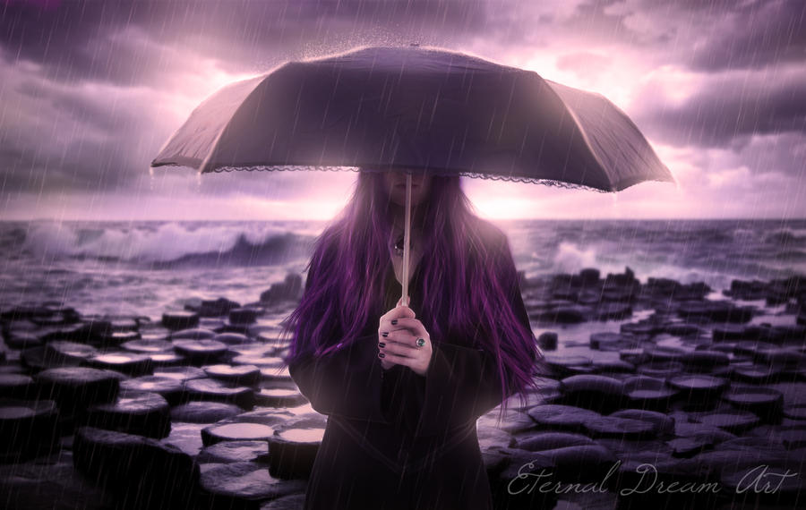 Alone with the rain by Eternal-Dream-Art