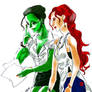 she hulk with Jean Grey Phoenix