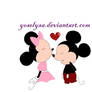 mickey mouse y minnie (color )