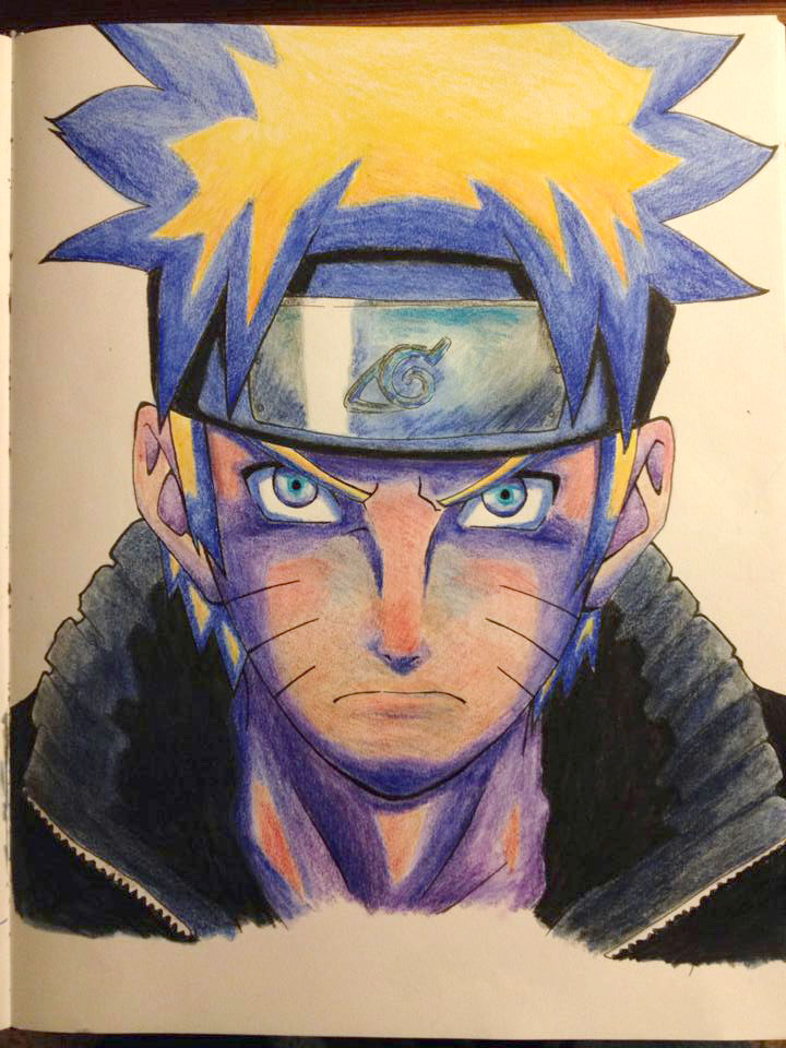 Colored Naruto Pencil Sketch by grei10 on DeviantArt
