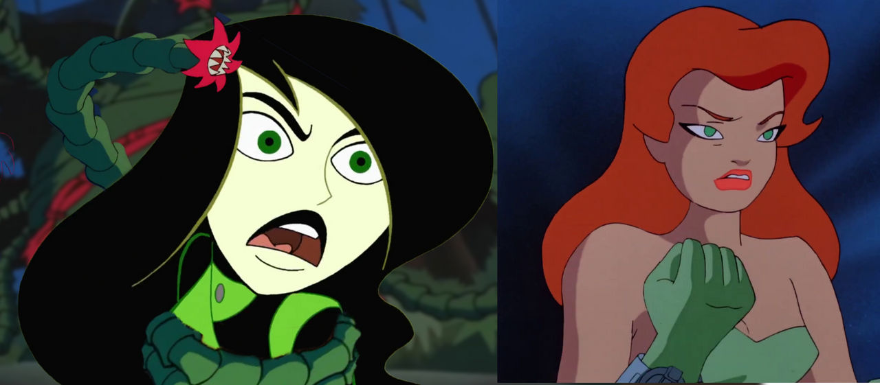 Shego attacked by Poison Ivy's vines